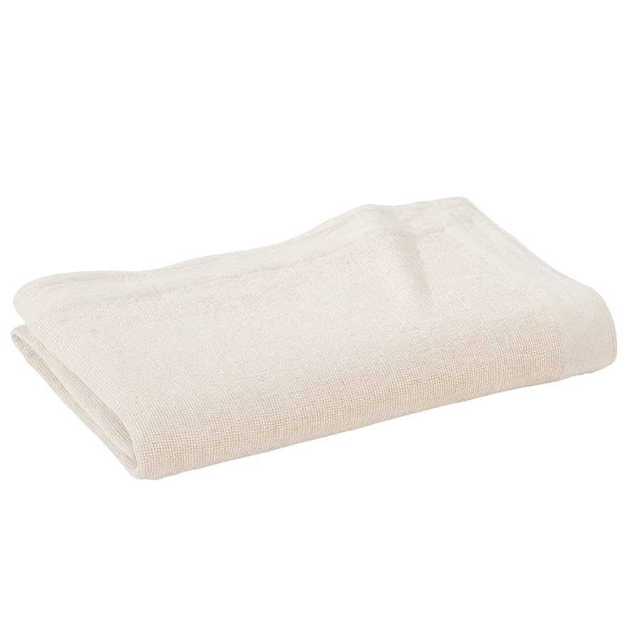 まむー　無印良品 ワッフル多用布 Amazon｜無印良品 綿麻ワッフル多用布 生成 180×260cm 12089193